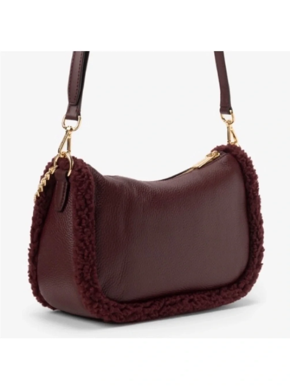 MICHAEL KORS CARMELA Medium
Leather Chain Crossbody Shearling - Picture 6 of 13